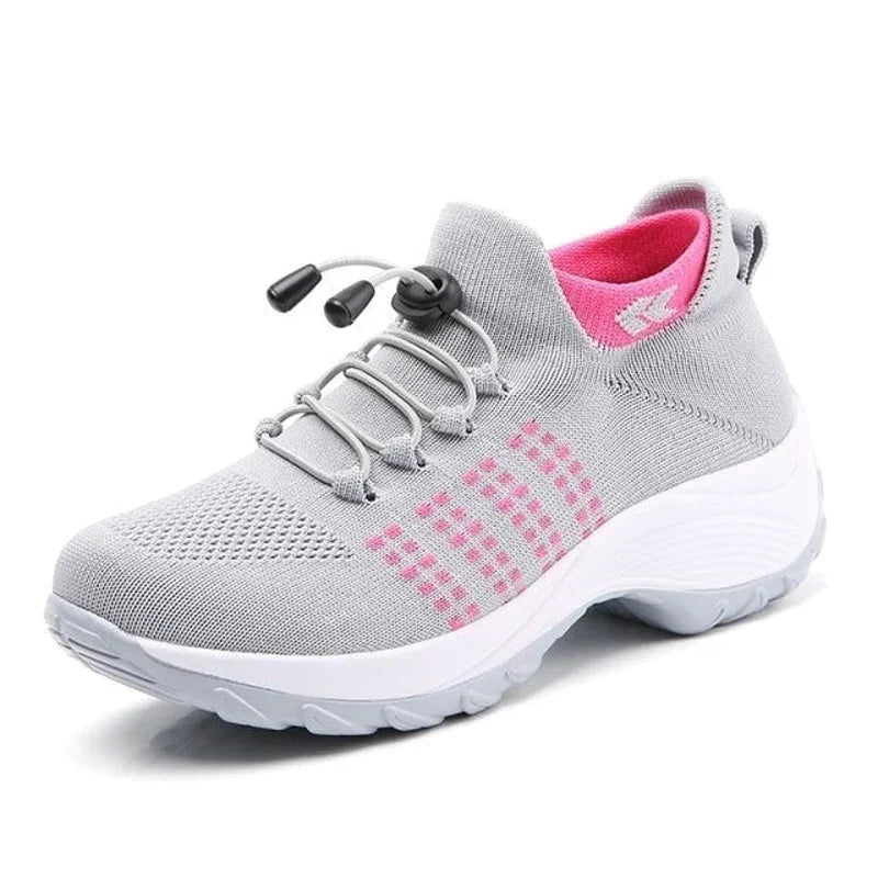 Ergonomiska kvinnors sneakers med halkfri sula och god ventilation, perfekt för aktiva kvinnor.