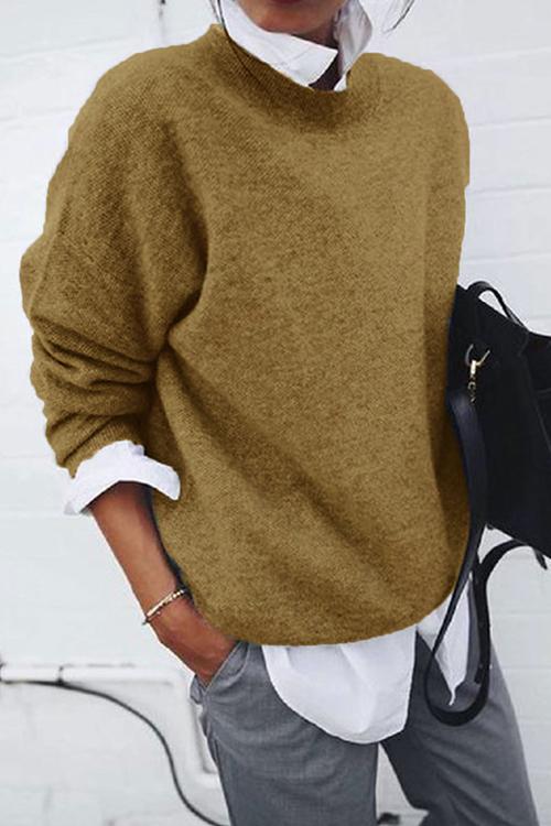 Långärmad damtröja med krage, perfekt för en avslappnad men stilren look. Bekväm för vardagen.
