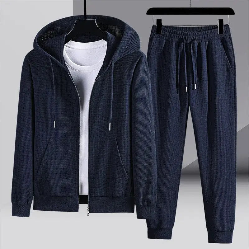 Njut av total avkoppling i detta bekväma våffelstickade loungewear-set för kvinnor.