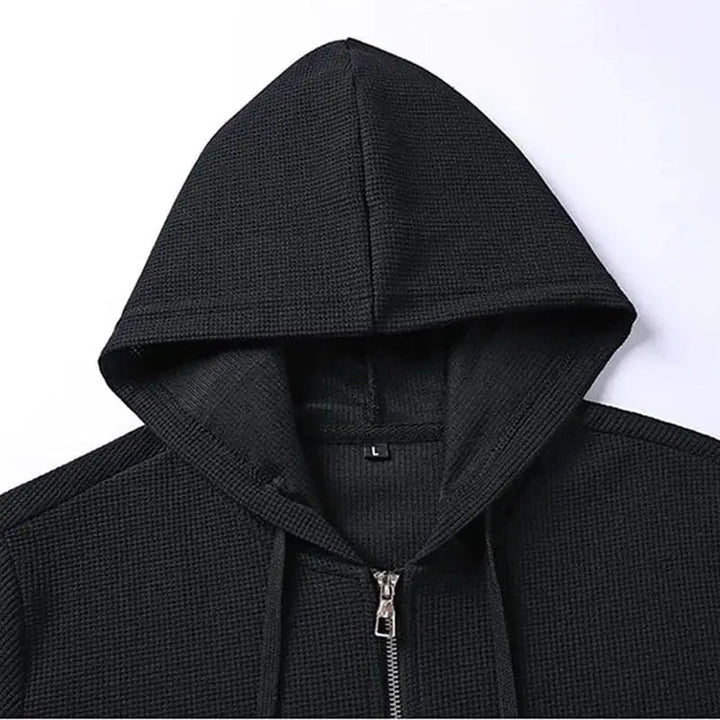 Avslappnande våffelstickat loungewear-set för kvinnor, idealiskt som hemmaplagg för komfort.