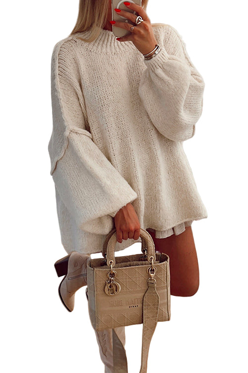 Kvinnors casual pullover tröja med drop shoulder för en avslappnad stil.