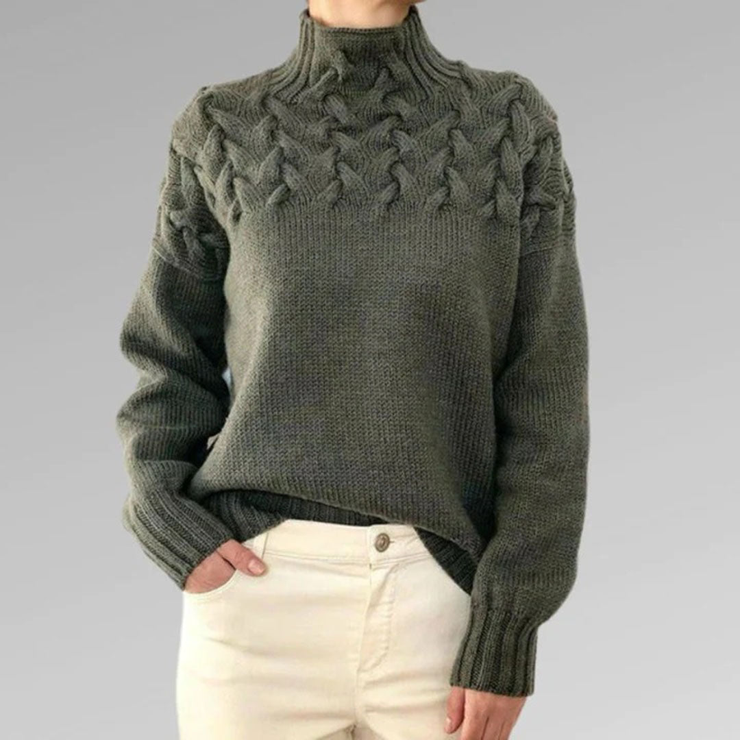 Sofistikerad dam polotröja, perfekt för höstmode och ger en varm, elegant känsla. Passar för alla tillfällen.