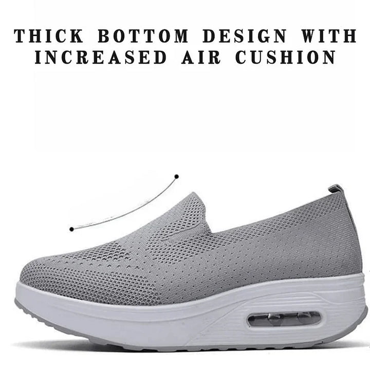 Sportiga kvinnors sneakers med fotsupport, perfekta för långa promenader och vardagsbruk.