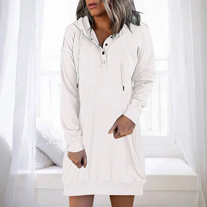 Bekväm hoodieklänning för kvinnor i tidlös design, perfekt för avslappnade tillfällen.