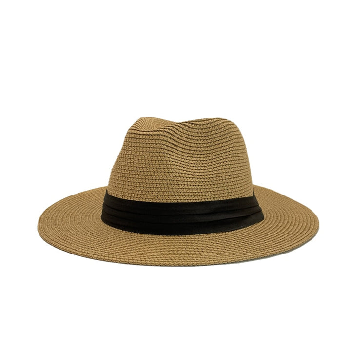 Casual strandhatt för kvinnor, elegant packbar halmhatt. En mångsidig sommaraccessoar.