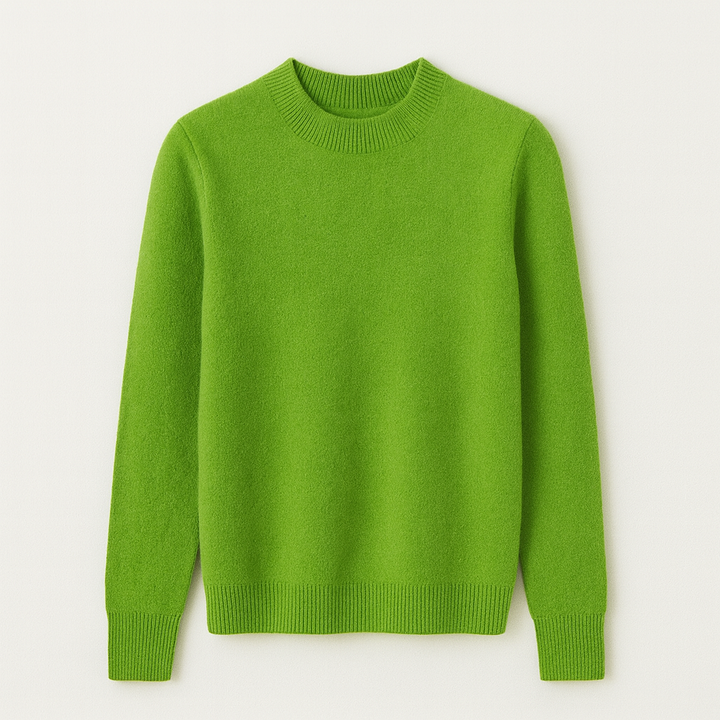 En kvinnors stickad tröja i trendig design, ett måste i varje damgarderob.
