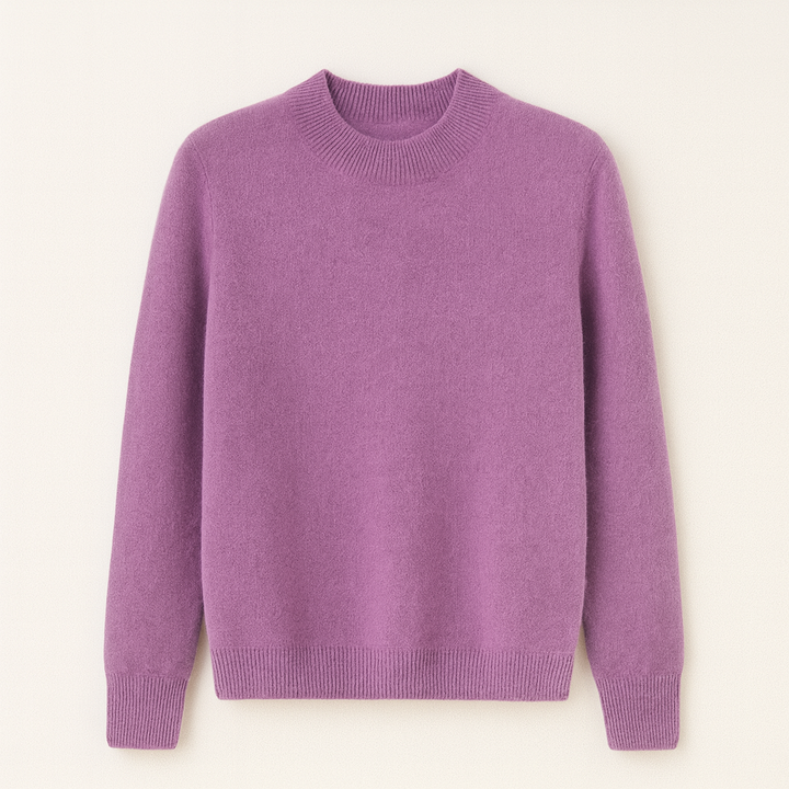 Elegant styling med en stickad kvinnors tröja, perfekt för kontoret eller kvällen.