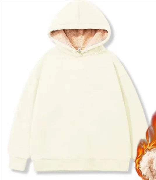 Mysig & varm fleecejacka med huva för kvinnor. Idealisk damfleece hoodie för utomhus & höst/vinterbruk.