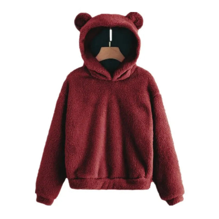 Högkvalitativ kvinnors hoodie. Varm, mjuk och bekväm med söta kaninöron för extra charm.