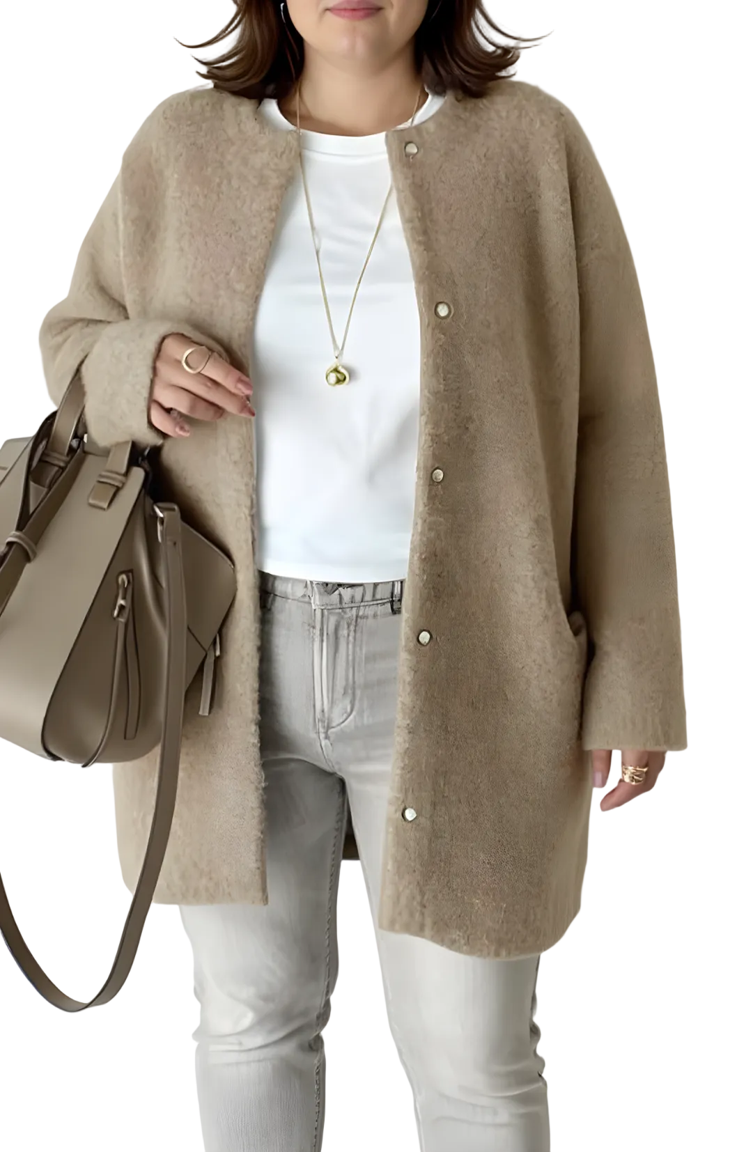 Kvinnors oversized cardigan, elegant långärmad kofta perfekt för lager-på-lager och trendig vardagsstil.