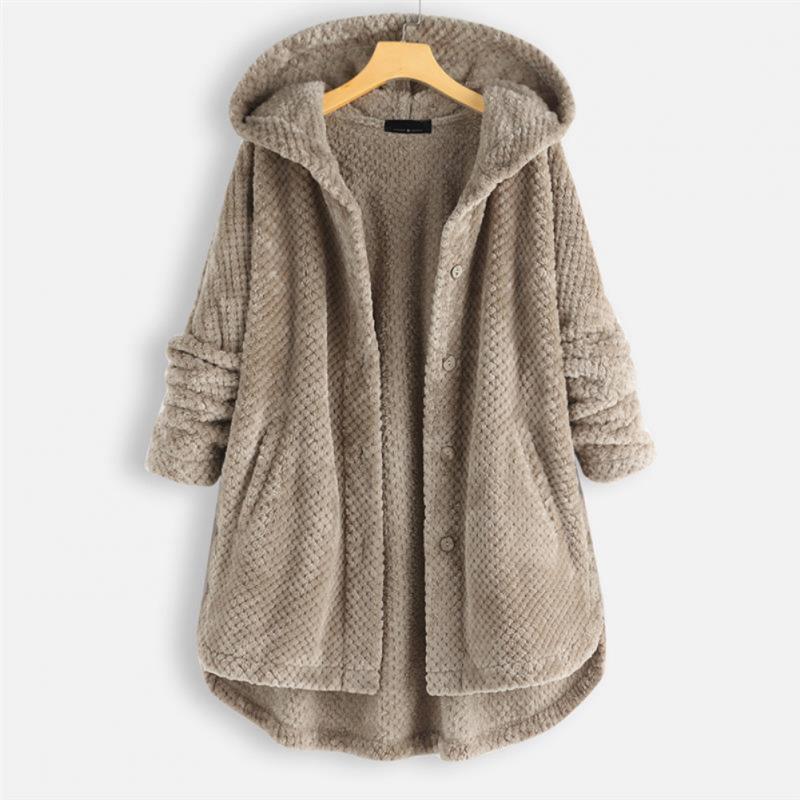 Mångsidig oversized damjacka med huva, passar för höstmode och avslappnad vinterstil.
