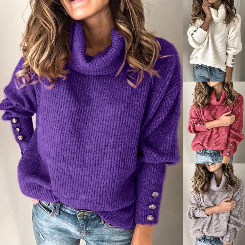Chic och bekväm oversized polotröja för kvinnor. Perfekt för höstens avslappnade mode.