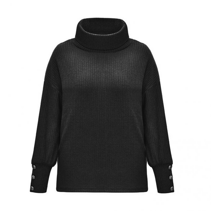 Kvinnors eleganta oversized polotröja, lös passform. En trendig och bekväm vardagsstil.
