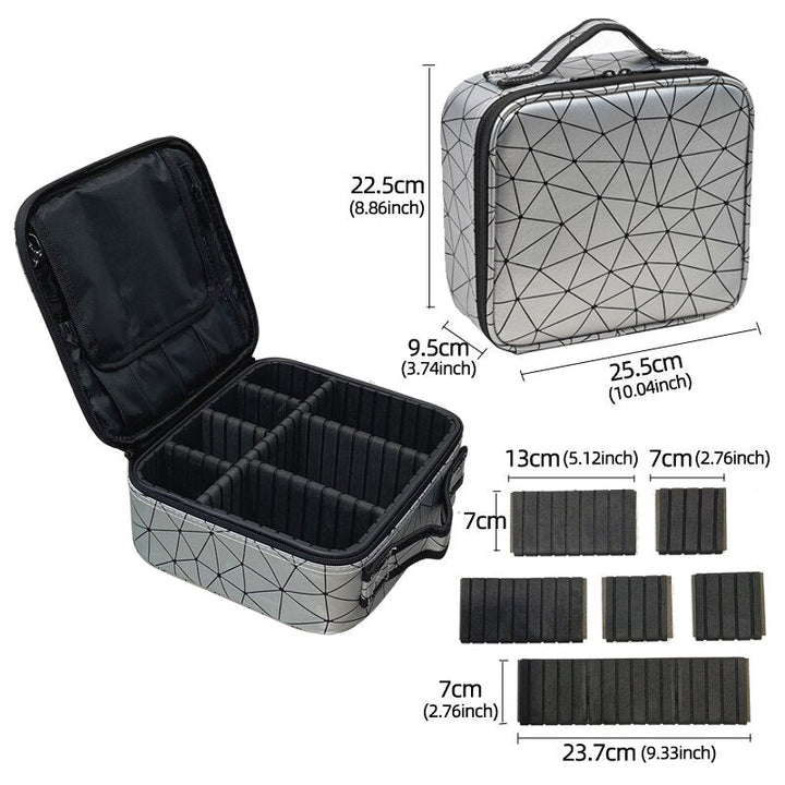 Elegant sminkväska för kvinnor. Stilren necessär med hög kapacitet för kosmetika & resor.