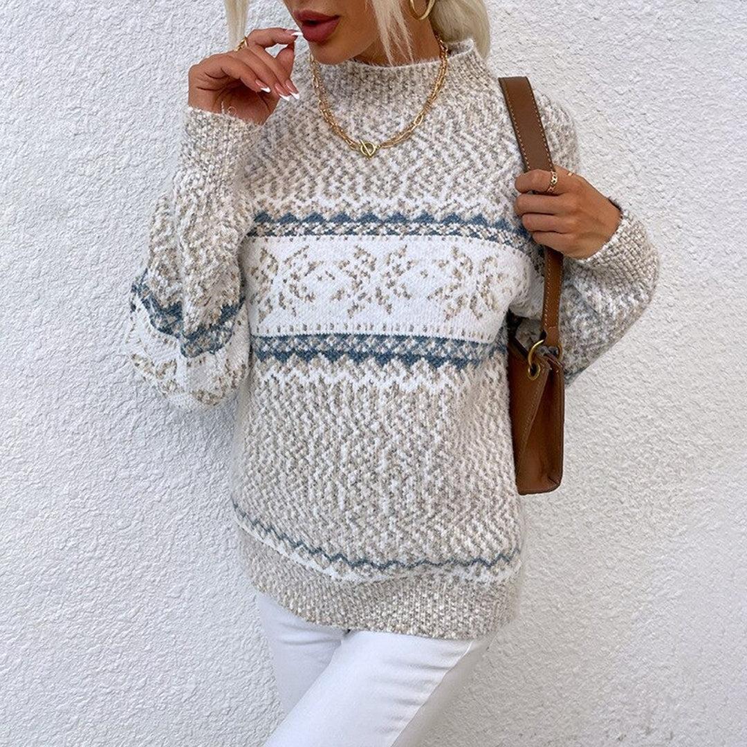 Tidlös retro tröja för kvinnor, en bekväm och elegant vintage-stil som passar alla tillfällen, vår och höst.