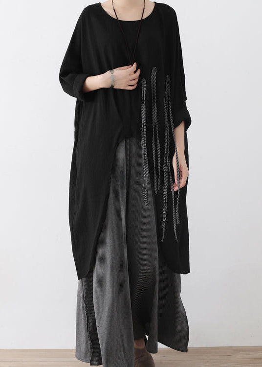 Bekväm oversized byxa med vida ben för dam, med elastisk midja, i avslappnad stil.