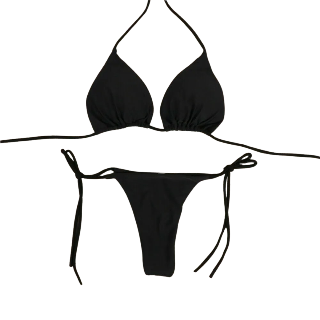Kvinnors sexiga push-up bikini set med stringtrosa. Idealiskt strand- & poolmode.