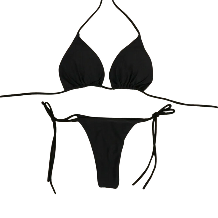 Kvinnors sexiga push-up bikini set med stringtrosa. Idealiskt strand- & poolmode.