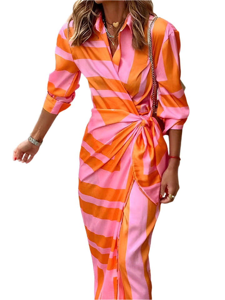 Kvinnors sommarklänning med tidlös design, perfekt för sommarmode.