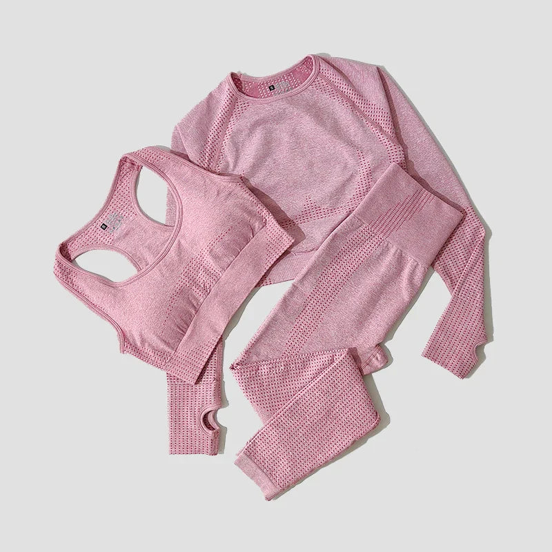 Stilrent sportkläder set för yoga & gym. Kvinnors fuktavledande leggings och topp för aktiv livsstil.