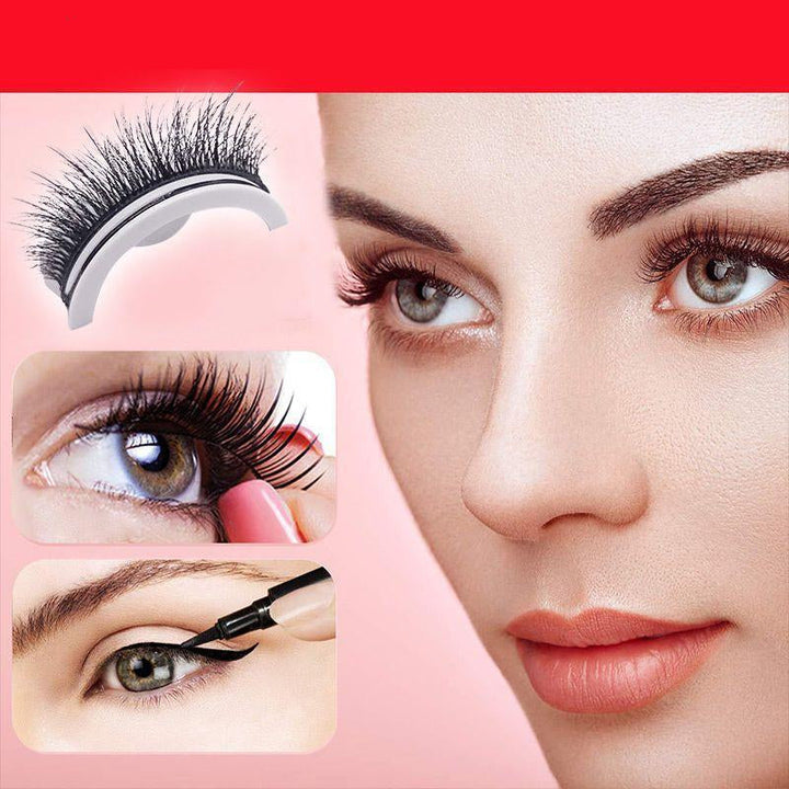 Vattenresistenta syntetiska ögonfransar för kvinnor, självhäftande och återanvändbara för en varaktig look.