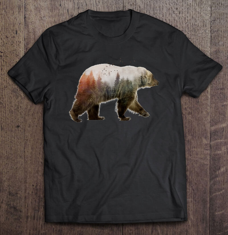 Chic kvinnors björn t-shirt, ett ledigt modeplagg med söt design för vardagsbruk.