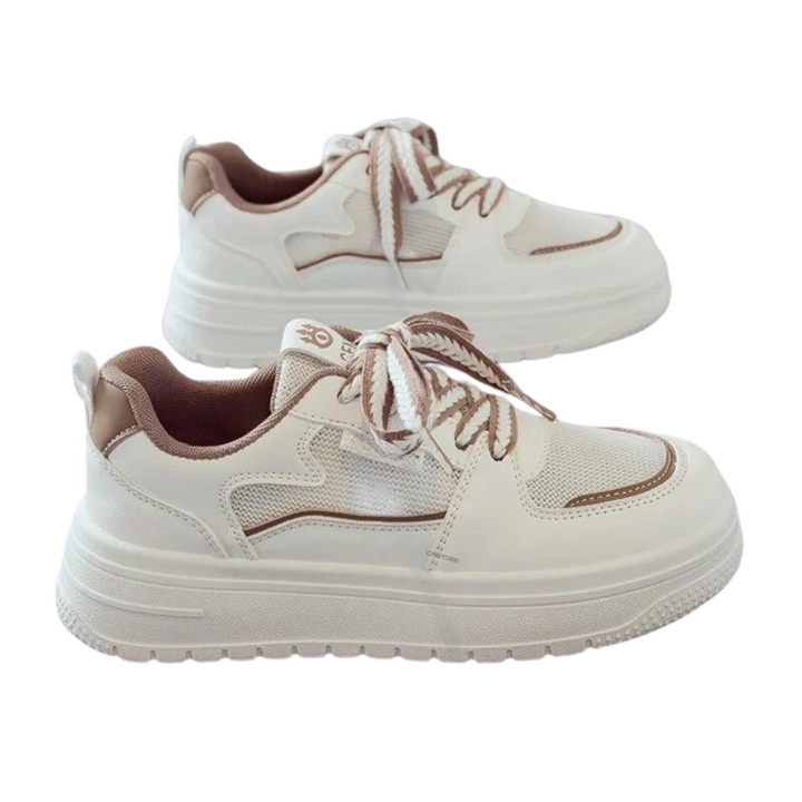 Kvinnors trendiga chunky sneakers. Bekväma platåskor med snörning, perfekta för vardag och fritid.