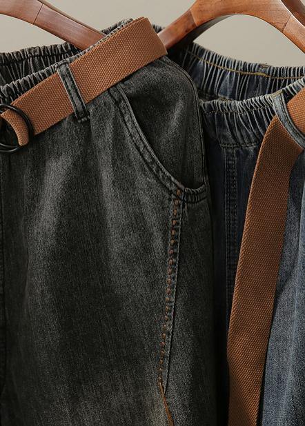 Kvinnors retro tvättade jeans, mångsidiga denimbyxor för höstgarderoben.