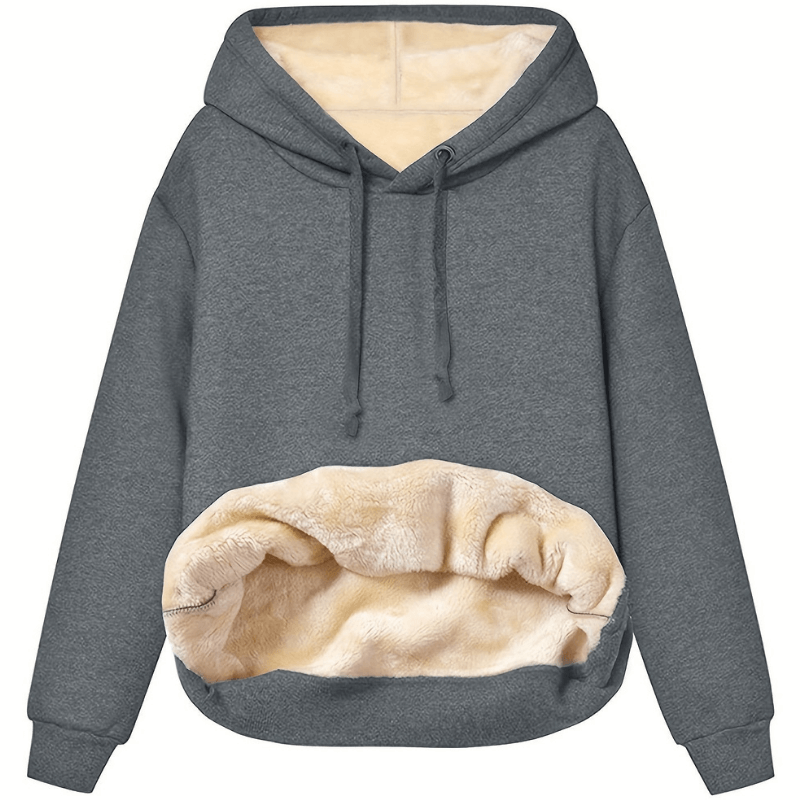 Avslappnad damhoodie för vardagsbruk. Snygg och varm, idealisk för en skön höstdag.