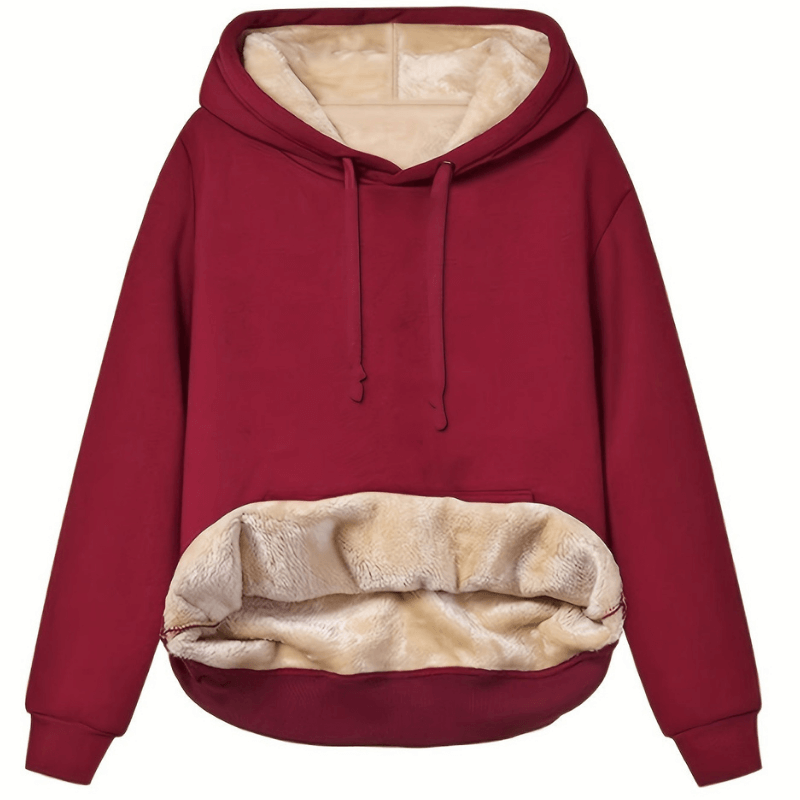 Mysig damhoodie, perfekt för en avkopplande stund. Varmt och bekvämt vardagsplagg.