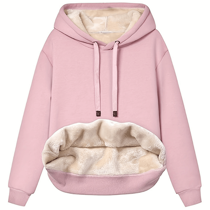 Varm och mjuk damhoodie, ett praktiskt och bekvämt plagg för kallare månader.