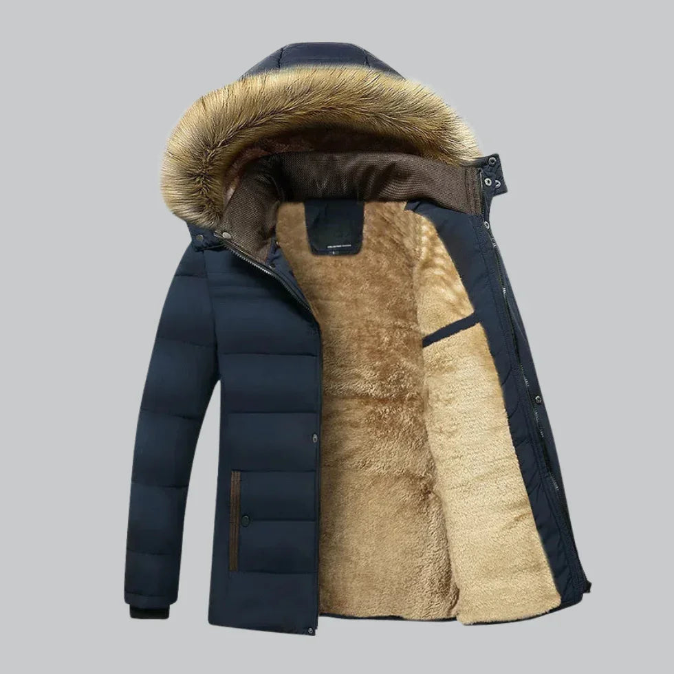 Stilren kvinnors vattentät vinterjacka, bekväm parkas med mjukt fleecefoder.