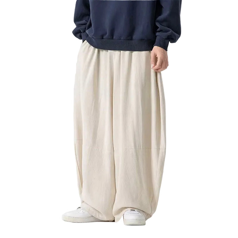 Kvinnors vida byxor, oversized passform för stil & komfort.