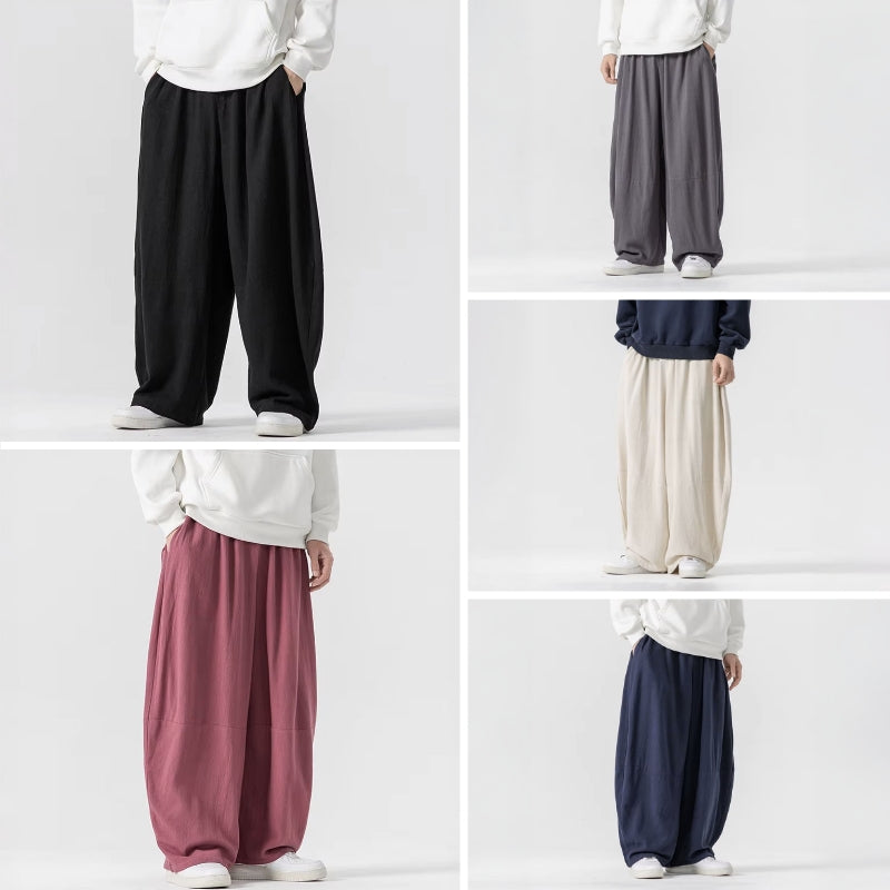 Bekväma, oversized dam byxor med stretchmidja & eleganta vida ben för alla tillfällen.
