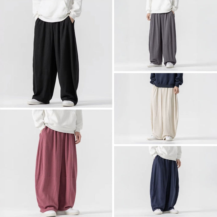 Bekväma, oversized dam byxor med stretchmidja & eleganta vida ben för alla tillfällen.