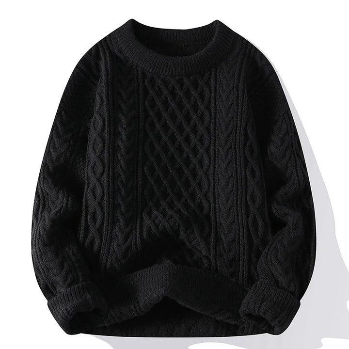 Mångsidig kvinnors vintage stickad tröja. Klassisk o-ringad damtröja, perfekt för både casual och elegant stil.