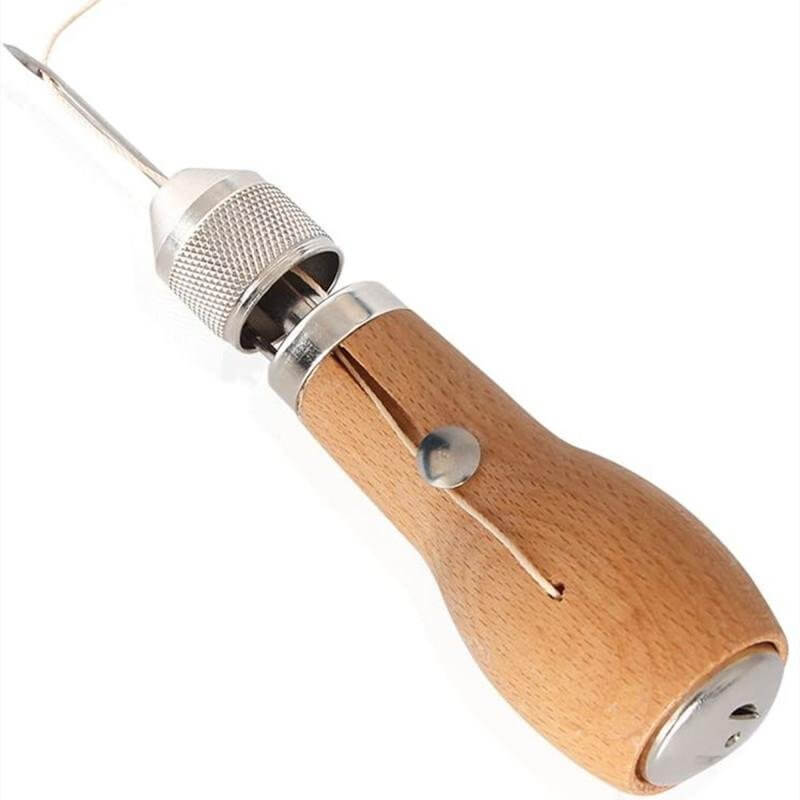 Lädersömnads-Awl verktygssats för precisionssömnad. Perfekt för läderhantverk & reparationer.