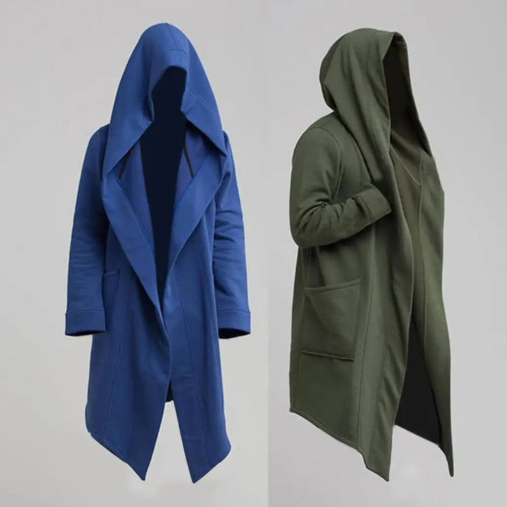 Mångsidig damcardigan med mystisk huva, kan stylas elegant eller avslappnat. Ett måste i kvinnors garderob.