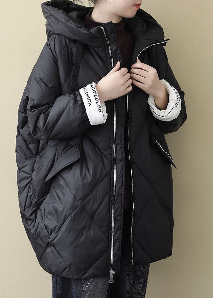 Varm lång pufferjacka för dam, elegant vinterjacka med boho-känsla i loosefit stil, skön bomullsblandning.