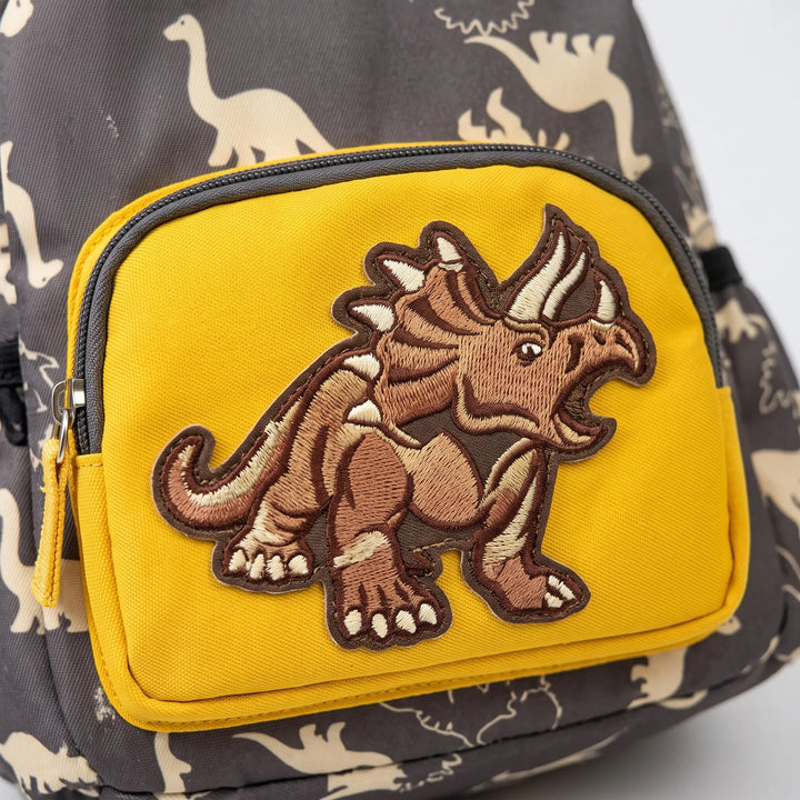 Lättvikts dinosaurie ryggsäck i slitstark nylon. Perfekt barnryggsäck för förskola och dagliga äventyr.