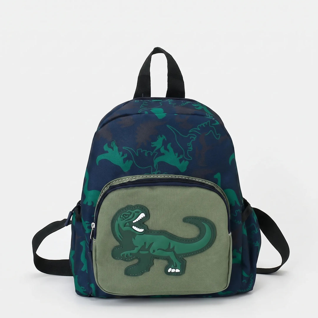 Söt dinosaurie barnryggsäck för lekfulla barn. Lätt och bekväm för förskola och små äventyr utomhus.
