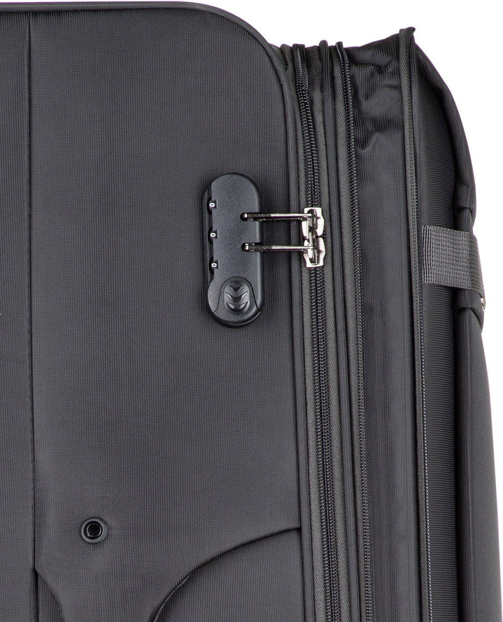 Ergonomisk lättvikts resväska för handbagage, med bekvämt teleskophandtag och snurrhjul.