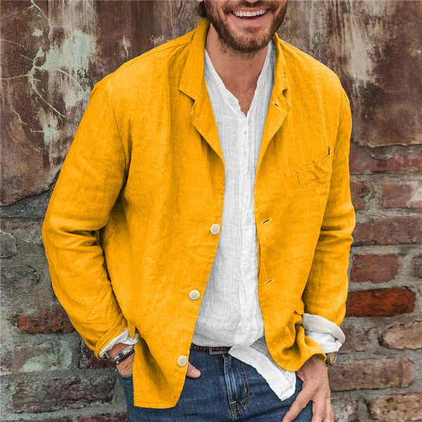Mångsidig lättjacka för män, perfekt för vårens och sommarens avslappnade look.