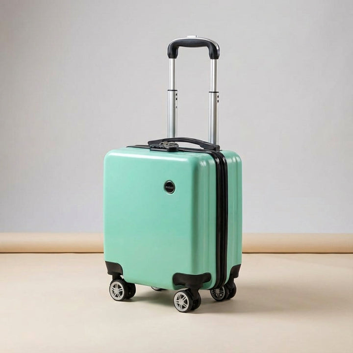 Lättviktskoffert för flygresor, optimerad för kabinmått och smidig transport på flygplatsen.