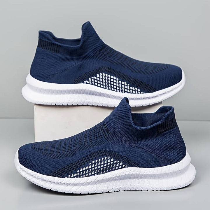 Blå herrskor: Lätta & komfortabla sneakers. Perfekta vardagsskor för fritid & promenader.