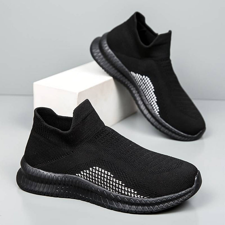 Snygga vita herr sneakers, sportiga fritidsskor som kombinerar stil med bekväm passform.