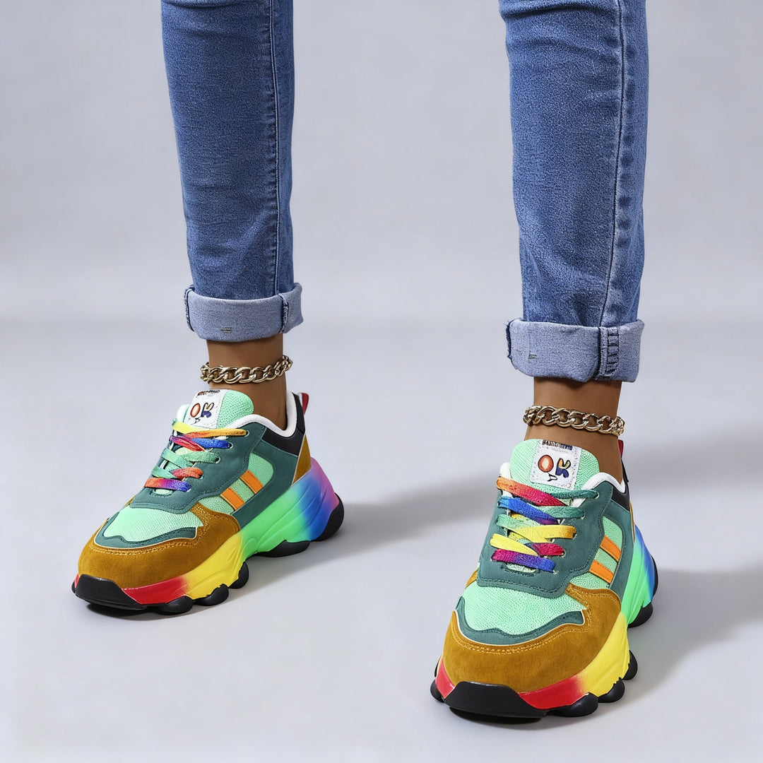 Sportiga damsneakers, lätta & stötdämpande för aktiva dagar. Komfortskor för promenader & träning.