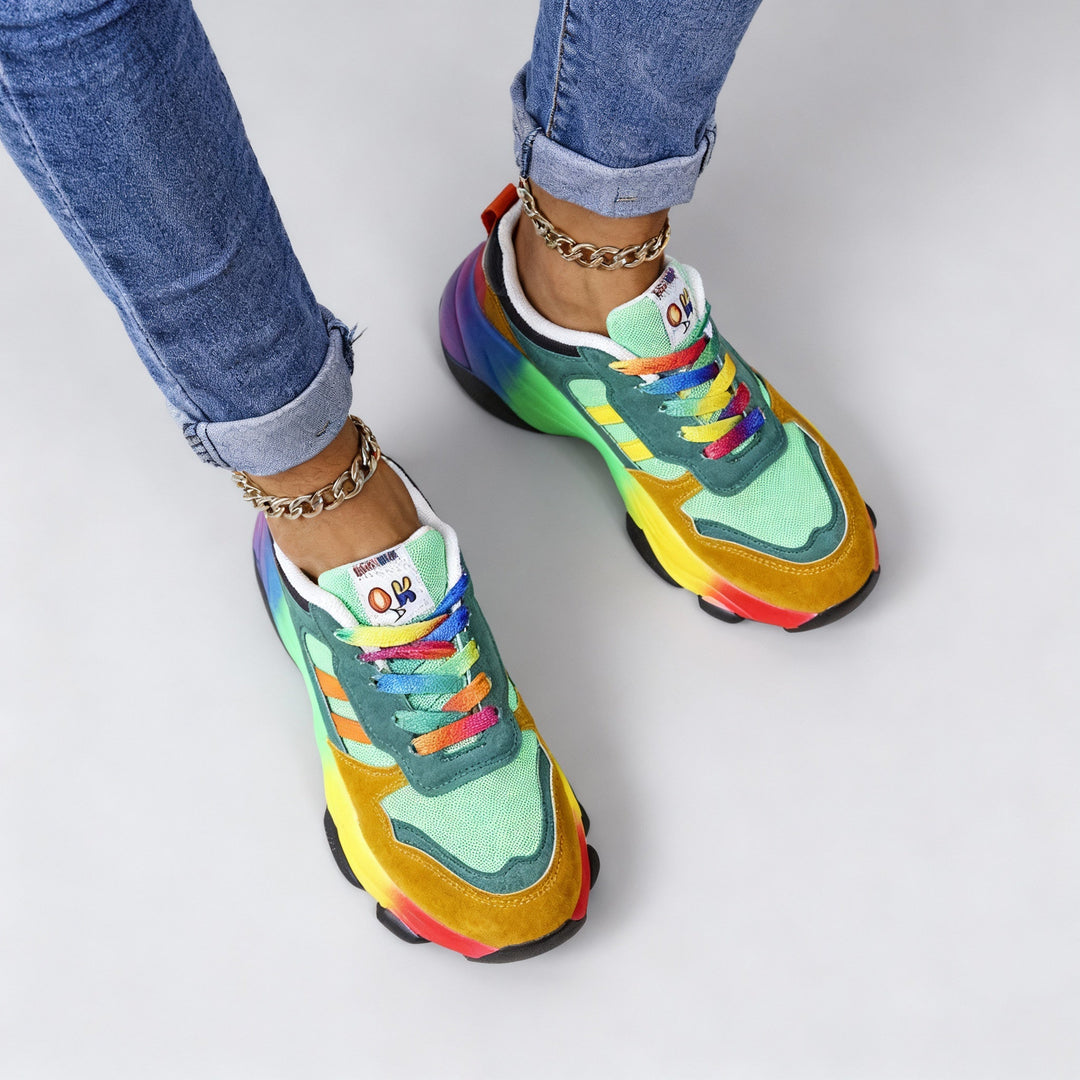 Damsneakers för ultimat komfort. Stötdämpande vardagsskor med fotstöd, perfekt för långa dagar.