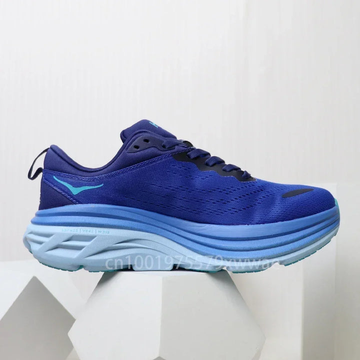 Dämpande träningsskor för löpare. Lättviktig komfort och stöd, även som sneakers.