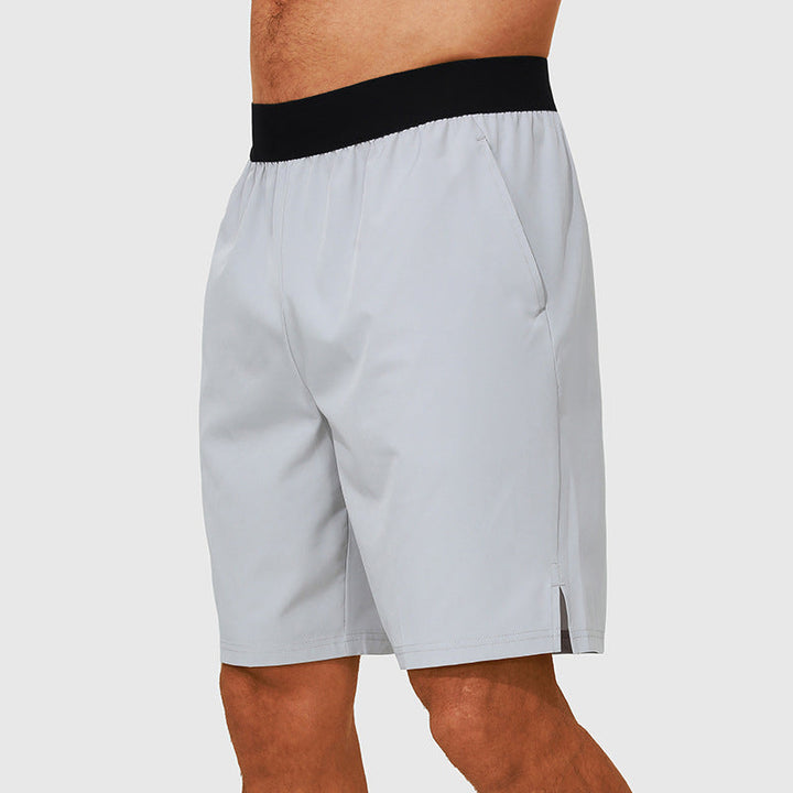 Svarta herrshorts, lätta träningsshorts för daglig användning. Snabbtorkande material, perfekt för gym.